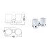 Sara Double Tumbler Holder Chrome