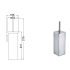 Sara Deluxe Toilet Brush Chrome
