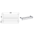 Sara Towel Shelf Chrome