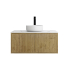 900mm Kiama Prime Oak 1 Left Hand Drawer 1 Right Hand Door Narrow Fluted Wall Hung Vanity Cabinet Only