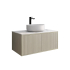900mm Kiama Coastal Oak 1 Right Hand Drawer 1 Left Hand Door Fluted Wall Hung Vanity Cabinet Only