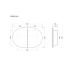 900x600mm Oval Matte White Mirror Cabinet MDF 2/DR Shaving Cabinet