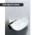420mm Square Gloss White Ceramic Above Counter Basin Non-overflow
