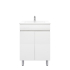 600MM Narrow Gloss White MDF Bathroom Vanity 2 Doors Free standing Cabinet Only 