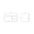 750MM Gloss White MDF Bathroom Vanity Right Drawers Wall Hung Cabinet Only 