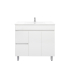 900MM Narrow Gloss White MDF Bathroom Vanity Left Drawers Free standing Cabinet Only