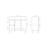 900MM Narrow Gloss White MDF Bathroom Vanity Left Drawers Free standing Cabinet Only