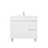 900MM Narrow Gloss White MDF Bathroom Vanity Right Drawers Free standing Cabinet Only
