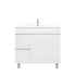 900MM Gloss White MDF Bathroom Vanity Left Drawers Free standing Cabinet Only