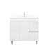 900MM Gloss White MDF Bathroom Vanity Right Drawers Free standing Cabinet Only