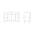 1200MM Gloss White MDF Bathroom Vanity 4 Side Drawers 2 Middle Doors Free standing Cabinet Only