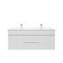 1200MM Gloss White MDF Bathroom Vanity 2 Middle Drawers 2 Side Doors Wall Hung Cabinet Only