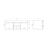 1200MM Gloss White MDF Bathroom Vanity 2 Middle Drawers 2 Side Doors Wall Hung Cabinet Only