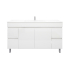 1500MM Gloss White MDF Bathroom Vanity 4 Side Drawers 2 Middle Doors Free standing Cabinet Only