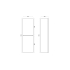 1350MM Gloss White MDF Tall Boy Bathroom Cabinet 2 Doors
