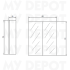 600MM Pencil Edge Gloss White MDF Shaving Cabinet 2 Doors Mirror Cabinet
