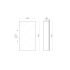390MM Pencil Mirror Gloss White 2PAC MDF 1/DR Shaving Cabinet