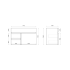 750MM Narrow Gloss White MDF Bathroom Vanity Left Drawers Wall Hung Cabinet Only 