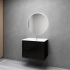 750MM Amber Matte Black 2PAC MDF 2L/DW 1R/DR Wall Hung Cabinet Only