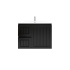 750MM Amber Matte Black 2PAC MDF 2L/DW 1R/DR Wall Hung Cabinet Only