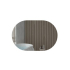 900x600mm Oval Matte Black Mirror Cabinet MDF 2/DR Shaving Cabinet