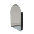 600x900mm Arched Matte Black MDF 1/DR Shaving Cabinet