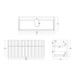 1200mm Wall Hung Grooved Bathroom Vanity Matte White Finish 2 PAC Coating MDF Board Cabinet Only