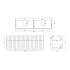 1500mm Wall Hung Grooved Bathroom Vanity Matte White Finish 2 PAC Coating MDF Board Cabinet Only 