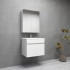 600MM Narrow Gloss White PVC Bathroom Vanity 2 Doors Wall Hung Cabinet Only 