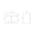 600MM Narrow Gloss White PVC Bathroom Vanity 2 Doors Wall Hung Cabinet Only 