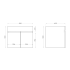 600MM Gloss White PVC Bathroom Vanity 2 Doors Wall Hung Cabinet Only 