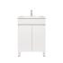 600MM Gloss White PVC Bathroom Vanity 2 Doors Free standing Cabinet Only 