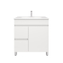 750MM Gloss White PVC Bathroom Vanity Left Drawers Free standing Cabinet Only