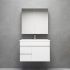 750MM Gloss White PVC Bathroom Vanity Left Drawers Wall Hung Cabinet Only 