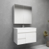 750MM Gloss White PVC Bathroom Vanity Left Drawers Wall Hung Cabinet Only 
