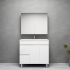 900MM Gloss White PVC Bathroom Vanity Left Drawers Free standing Cabinet Only