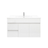 900MM Gloss White PVC Bathroom Vanity Left Drawers Wall Hung Cabinet Only