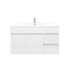 900MM Gloss White PVC Bathroom Vanity Right Drawers Wall Hung Cabinet Only