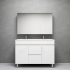 1200MM Gloss White PVC Bathroom Vanity 2 Middle Drawers 2 Side Doors Free standing Cabinet Only