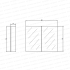 900MM Pencil Edge Gloss White 2 Doors PVC Shaving Cabinet