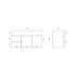 900MM Narrow Gloss White PVC Bathroom Vanity Wall Hung 2 Left Drawers 2 Right Doors Cabinet Only