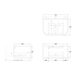 750mm Matte White 2PAC PVC 1/DW Curved Ribbed Design Wall Hung Cabinet Only 