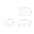 900mm Matte White 2PAC PVC 1/DW Curved Ribbed Design Wall Hung Cabinet Only 
