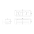1500mm Matte White 2PAC PVC 2/DW Curved Ribbed Design Wall Hung Cabinet Only