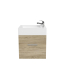 500mm White Oak MDF Bathroom Vanity Single Door Wall Hung Cabinet Only 