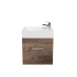 500mm Dark Oak MDF Bathroom Vanity Single Door Wall Hung Cabinet Only 