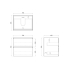 600mm Matte White MDF Bathroom Vanity 2 Drawers Wall Hung Cabinet Only 