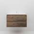 900mm Dark Oak MDF Bathroom Vanity 2 Drawers Wall Hung Cabinet Only 