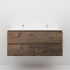 1200mm Dark Oak MDF Bathroom Vanity 4 Drawers Wall Hung Cabinet Only 