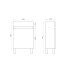500mm Matte White MDF Bathroom Vanity Single Door Free Standing Cabinet Only